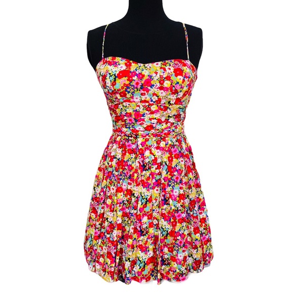 B Darlin Dresses & Skirts - B. Darlin Spaghetti Strap Mesh Fit & Flare Dress